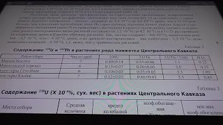 СОДЕРЖАНИЕ УРАНА И ТОРИЯ В ДОМИНИРУЮЩИХ ВИДАХ РАСТЕНИЙ ЦЕНТРАЛЬНОГО КАВКАЗА