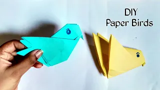 How to Make Paper Birds Very Easy | Cute Origami Bird Tutorial - kids craft ideas