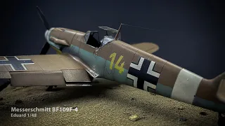 Building a Messerschmitt BF109F-4 With a Desert Base Eduard 1/48