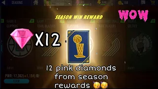 12 PINK DIAMOND CARD PULLS FROM SEASONS || NBA 2K MOBILE