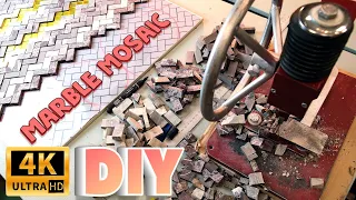 Creating a floor marble mosaic (Rome mosaic) - 4K Ultra HD