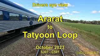 Drivers eye view, Ararat to Tatyoon Loop, Oct 2023