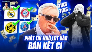 BÁN KẾT CHAMPIONS LEAGUE SẼ GIÚP CÁC ĐỘI BÓNG THU ĐƯỢC BAO NHIÊU TIỀN ?