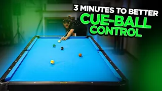Cue Ball Control, Like a Pro (Pool Lessons) - Three Minute Tip