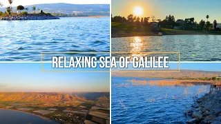 4K Relaxing Sea Of Galilee, Israel