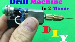 How To Make Mini Drill In 2 Minute - DIY Drill Machine