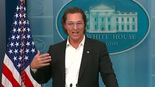 Matthew McConaughey at White House Press Briefing