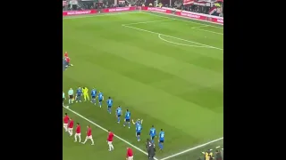 Opkomst spelers AZ en Ajax tijdens de halve finale KNVB beker. #azAJA #Ajax