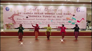 Wulan Merindu Line Dance ,koreo Wiwied Uld cab Sby , Demo by Sanggar Araya Surabaya