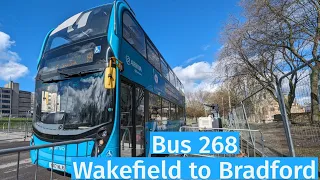 I visited Bradford by bus | Arriva bus 268 from Wakefield Bus Station to Bradford | March 2024