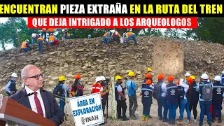 Encuentran pieza extraña que intriga a los arqueologos en la ruta del Tren Maya.