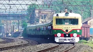 Curving 12 Coach EMU Trains Accelerating fast On Curve | Eastern Railway