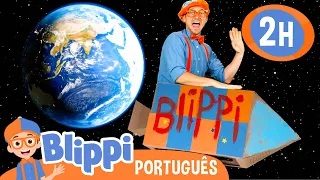 🚀 Blippi Explora o Sistema Solar! 🌍 | 2 HORAS DO BLIPPI BRASIL! | Vídeos Educativos em Português