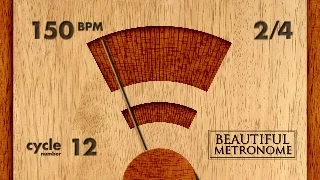 150 BPM 2/4 Wood Metronome HD