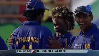 Lasith Malinga Takes 4 Wickets In 4 Balls Vs South Africa | ODI Hat-Trick Wickets | World Cup 2007