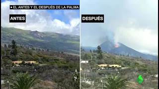 El antes y el después de la isla de La Palma tras 27 días de erupción