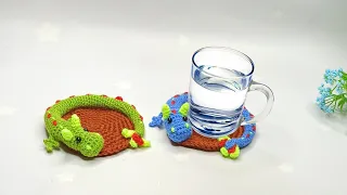 💥 Crocheted DRAGON💥STAND for amigurumi cup💥