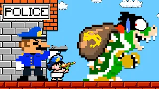 Bowser Robbery Escape From Mario Police and Baby Mario | Game Animation