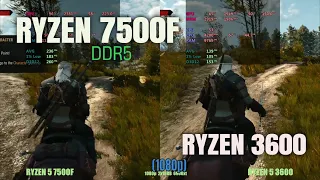 ryzen 3600 vs ryzen 7500f in 2024