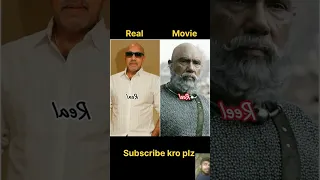 Bahubali 2 movie star cast real and reel #bahubali2 #prabhas #salaar #shortvideo #ssrajamouli #viral