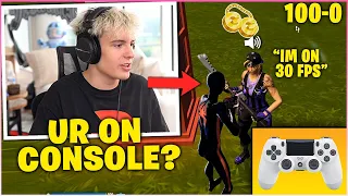 CLIX EMBARRASSED After CONSOLE Player OFFICIALLY Ruins His 100-0 RECORD! (Fortnite Moment)