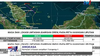 ANGKASA: RAMALAN LINTASAN SERPIHAN TIANGONG-1 - 7AM[31MAC2018]