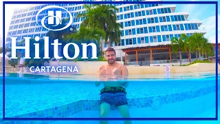 HILTON CARTAGENA 🏨🏖 | HOTEL EN COLOMBIA 🇨🇴 | PRECIOS 💰 | ROOM TOUR 🛏 |  COMIDA 🍲 | CESARE 182