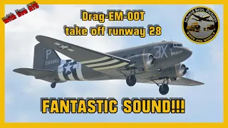 FANTASTIC SOUND!!! Douglas C-47 Dakota "Drag-EM-OOT" at ZRH (with live ATC)