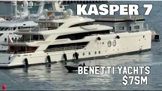 Arrival and docking of $75M Superyacht KASPER 7 during Formula E-prix World Championship 2024