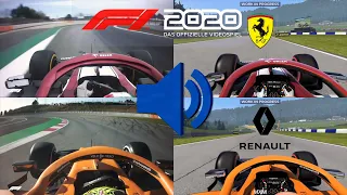 F1 2020 GAME VS REAL LIFE ENGINE SOUND COMPARISON