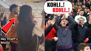 Virat Kohli Amazing 🥵 Reaction When FA CUP Whole Stadium Chanting "KOHLI KOHLI" At Wimbly Stadium