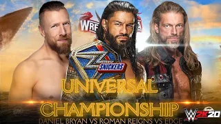 Roman Reigns vs. Daniel Bryan vs Edge - WWE Universal Championship: WrestleMania 37 | WWE 2K20