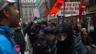 Pro-Life March vs Pro-abortion Rights Protest in NYC