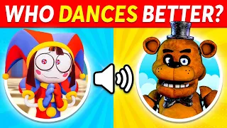 Who DANCES Better? 🎶 The Amazing Digital Circus VS Five Nights at Freddy's 🎪🧸 | TADC vs FNAF