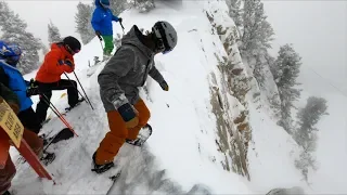 The GNARLIEST Drop-in !! - Snowbird's Elevator Shaft