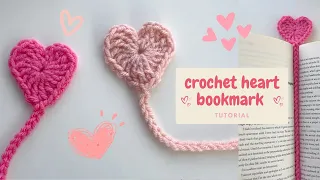 Crochet Heart Bookmark - Beginner Friendly, Fast