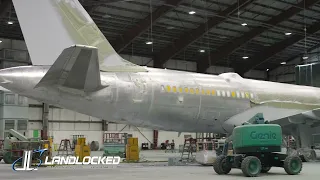 Transforming Skies: LandLocked Aviation Prepares a Delta Aircraft for a Fresh Refinishing!