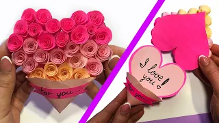 Diy Valentine's Day Card Ideas 💘 ВАЛЕНТИНКА на День Влюбленных (14 февраля) из бумаги СВОИМИ РУКАМИ