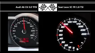 Audi A6 C6 3.0 TFSI VS. Seat Leon SC FR 1.8 TSI - Acceleration 0-100km/h