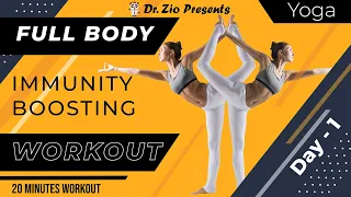 Full Body Immunity Boosting Workout | Day-1 Beginner to Advanced Yoga Exercises -Dr.Zio Yoga Teacher