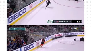 Connor McDavid versus Kendall Coyne Schofield head-to-head fastest skater - NHL All stars 2019