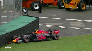 F1 2019 Brazil FP1 Albon Crashes