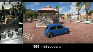mini cooper s 1965 forza horizon 5 logitech g920 steering wheel gameplay