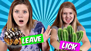 EAT, LICK, SNIFF, LEAVE Challenge!! | Taylor & Vanessa