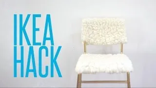 DIY Ikea Hack // Tejn Sheepskin & Stig Bar Stool