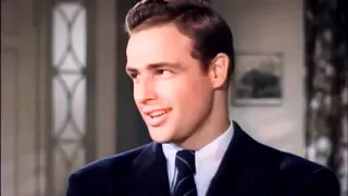 MARLON BRANDO - Early screen test (Audio denoised, colored, upscaled and 60 fps)