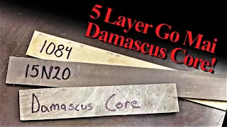 Making Go mai - Forging a 5 layer knife with a damascus core