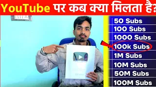 🥰YouTube Apko Kab Kya deta hai? Silver Play Button after 100k Subscribers|| Youtube awards