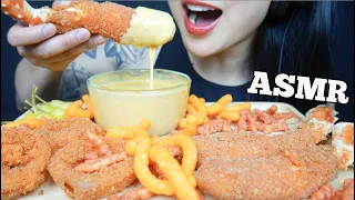 ASMR HOT CHEETOS KING CRAB + ONION RINGS + CHEESE SAUCE (EATING SOUNDS) NO TALKING | SAS-ASMR