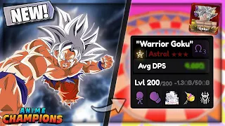 Showcasing *NEW* GODLY WARRIOR ASTRAL "Goku" In Anime Champions Simulator